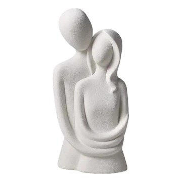 Adorno de mesa de cerámica 21x8,5x10 cm blanco