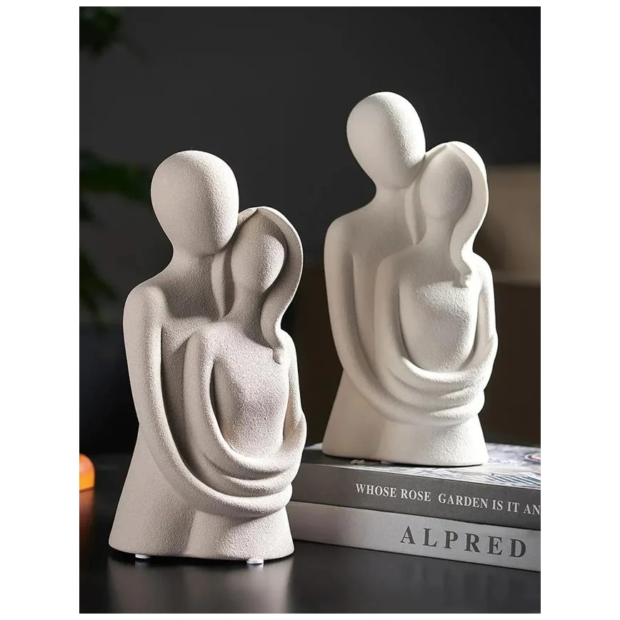 Adorno de mesa de cerámica 21x8,5x10 cm blanco