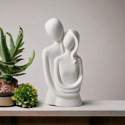 Adorno de mesa de cerámica 21x8,5x10 cm blanco