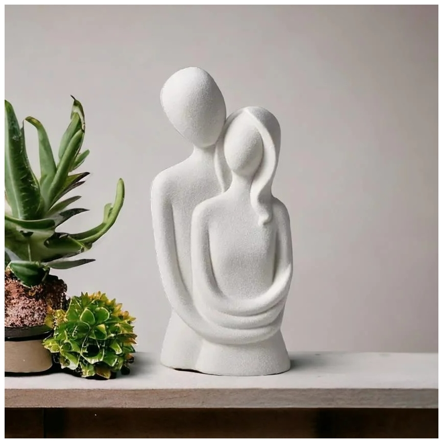 Adorno de mesa de cerámica 21x8,5x10 cm blanco