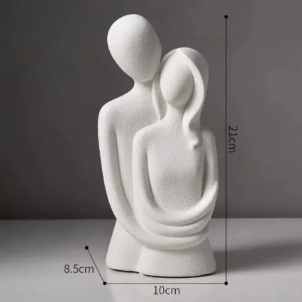 Adorno de mesa de cerámica 21x8,5x10 cm blanco
