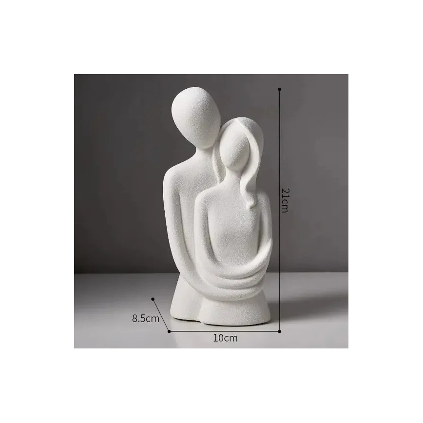 Adorno de mesa de cerámica 21x8,5x10 cm blanco