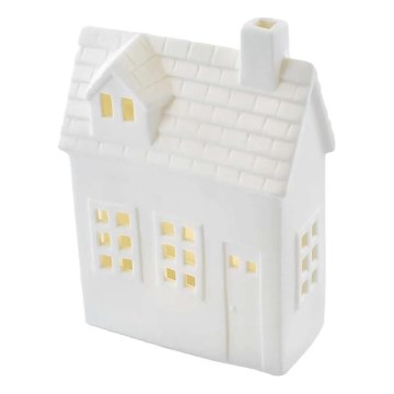 Adorno navideño LED — casita iluminada (LED/CR2032)