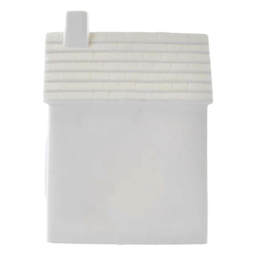 Adorno navideño LED — casita iluminada (LED/CR2032)