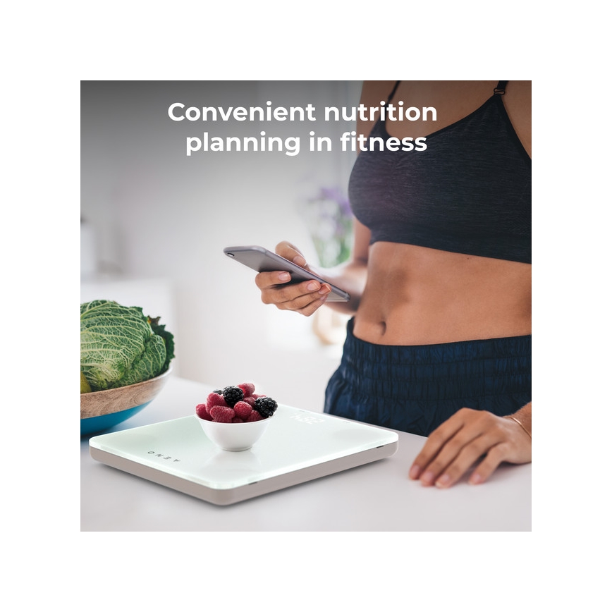 AENO - Báscula de cocina inteligente 3xAAA Bluetooth