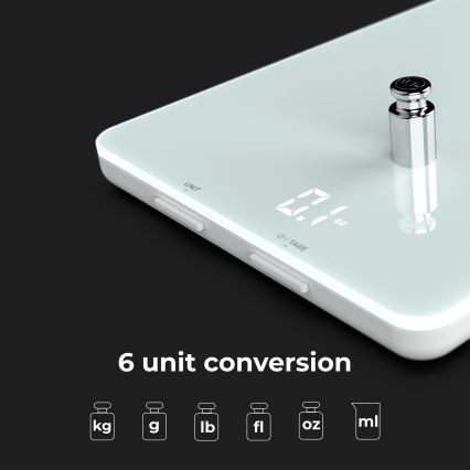 AENO - Báscula de cocina inteligente 3xAAA Bluetooth