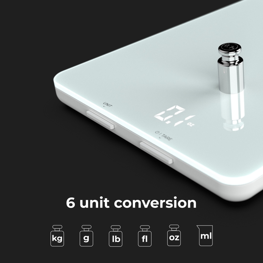 AENO - Báscula de cocina inteligente 3xAAA Bluetooth
