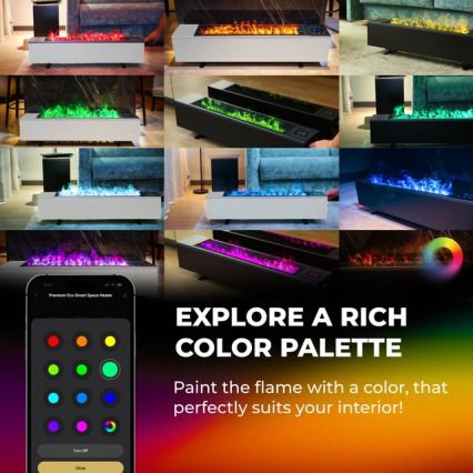 AENO - Calefactor eléctrico inteligente (resistencia/convector) 1000/2000W negro