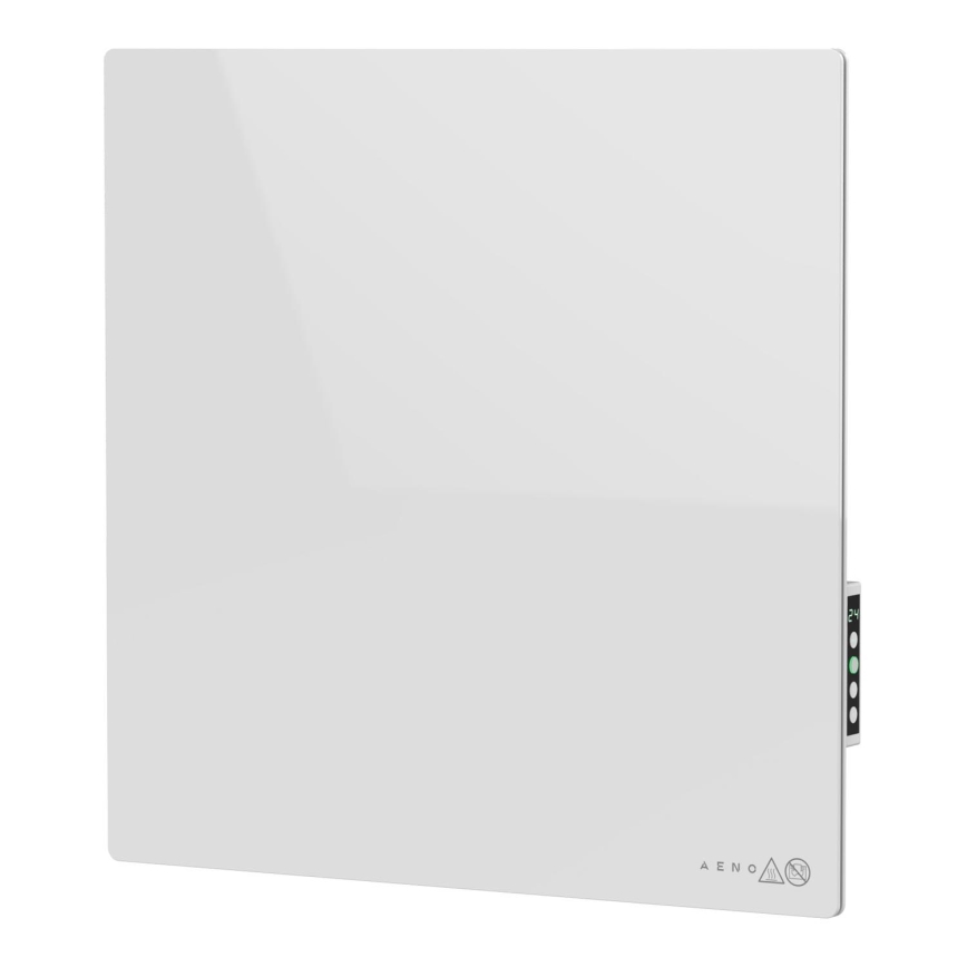 AENO - Panel infrarrojo eléctrico inteligente 500W temporizador/termostato Wi-Fi blanco