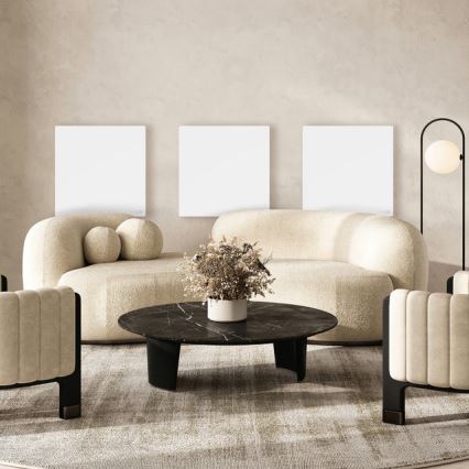 AENO - Panel infrarrojo eléctrico inteligente 500W temporizador/termostato Wi-Fi blanco