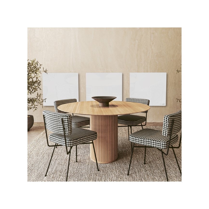 AENO - Panel infrarrojo eléctrico inteligente 500W temporizador/termostato Wi-Fi blanco