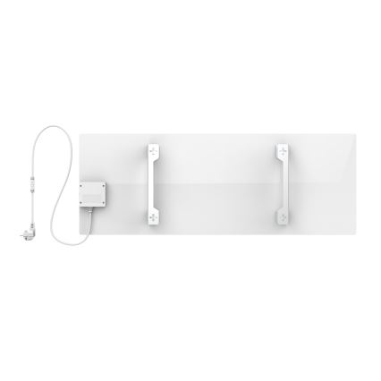 AENO - Panel infrarrojo eléctrico inteligente 700W con temporizador/termostato, IP44, Wi‑Fi, blanco