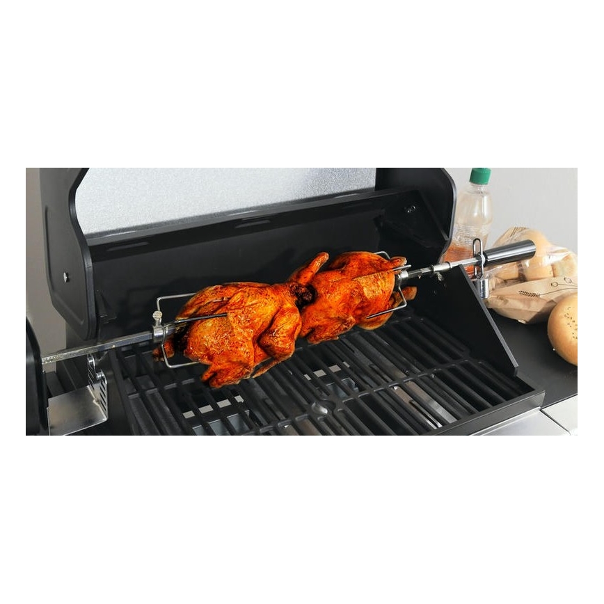 Aguja de barbacoa con motor 230V