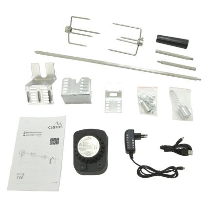 Aguja de barbacoa con motor 230V
