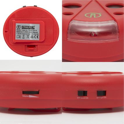 Ahuyentador de roedores con luz LED 2xAAA mariquita