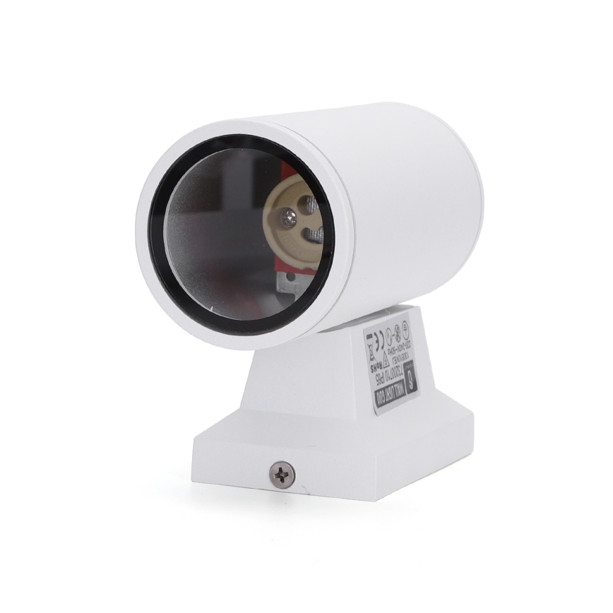 Aigostar - Aplique de exterior 1xGU10/230V blanco IP65 redondeado