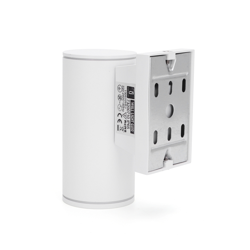 Aigostar - Aplique de exterior 1xGU10/230V blanco IP65 redondeado