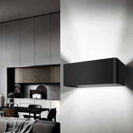 Aigostar - Aplique LED LED/12,5W/230V 20x10 cm negro