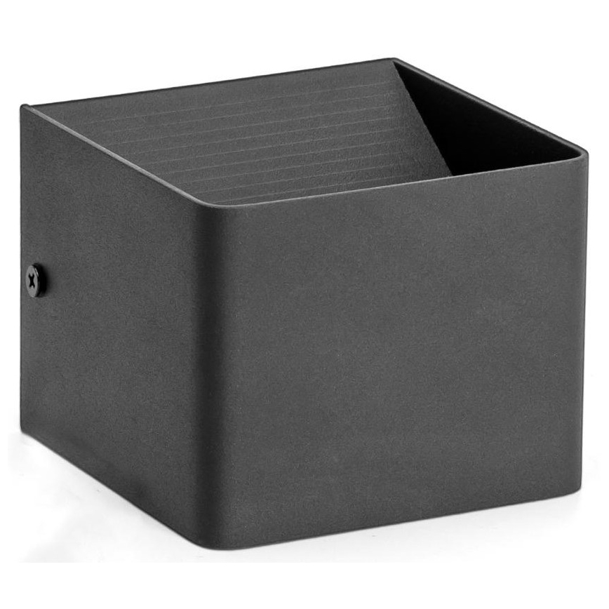 Aigostar - Aplique LED LED/5,5W/230V 10x10 cm negro