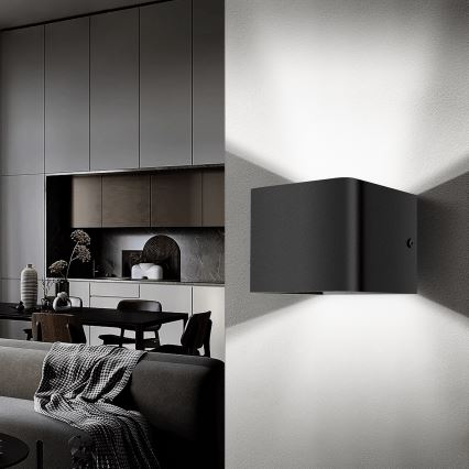 Aigostar - Aplique LED LED/5,5W/230V 10x10 cm negro