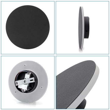 Aigostar - Aplique LED LED/6,5W/230V 6500K 18 cm negro