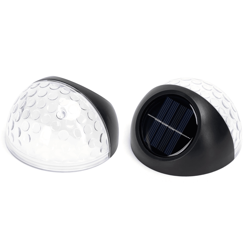 Aigostar - Aplique LED solar LED/2W/1,2V negro 300 mAh 2700K IP44