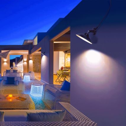 Aigostar - Aplique LED solar LED/3,2V 3000K/4000K/6500K 5000 mAh IP65 + control remoto