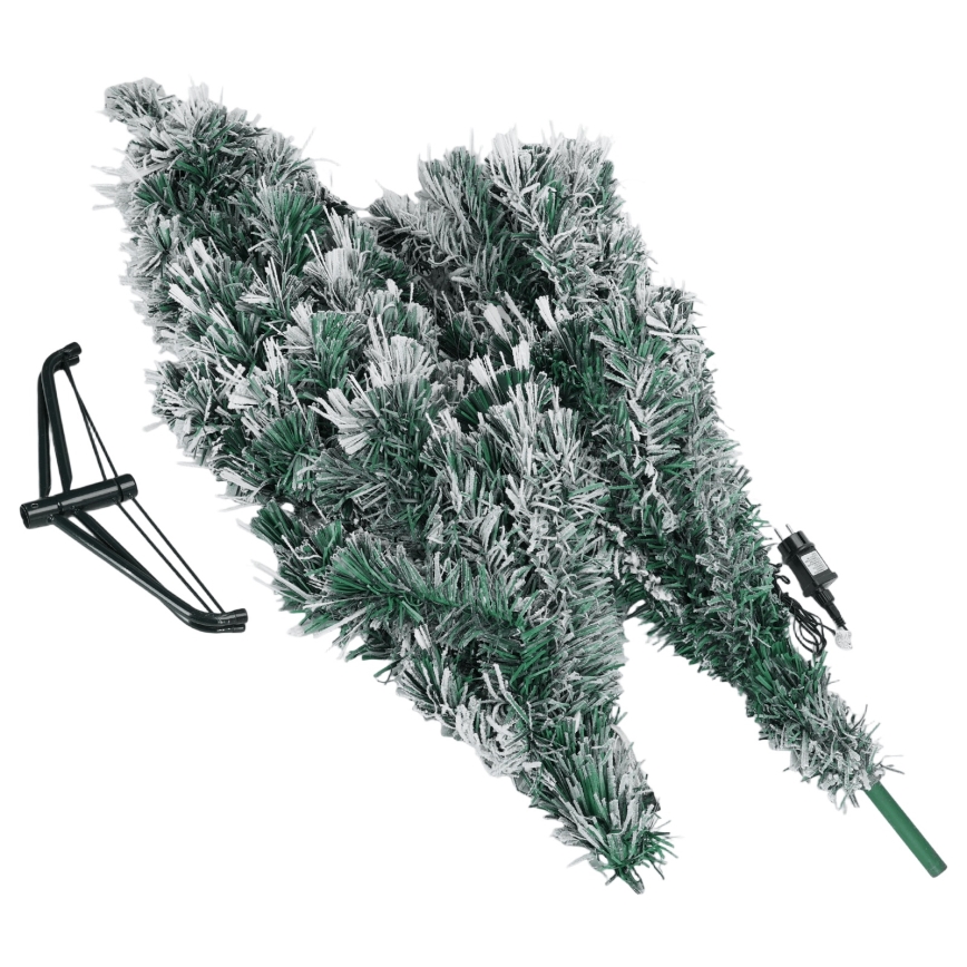 Aigostar - Árbol navideño LED para exterior, 245 LEDs / 8 funciones, 2,1 m, IP44, blanco cálido