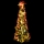 Aigostar - Árbol de Navidad LED para exterior, 100 LED, 1,5 m, IP44, rojo/dorado, blanco cálido