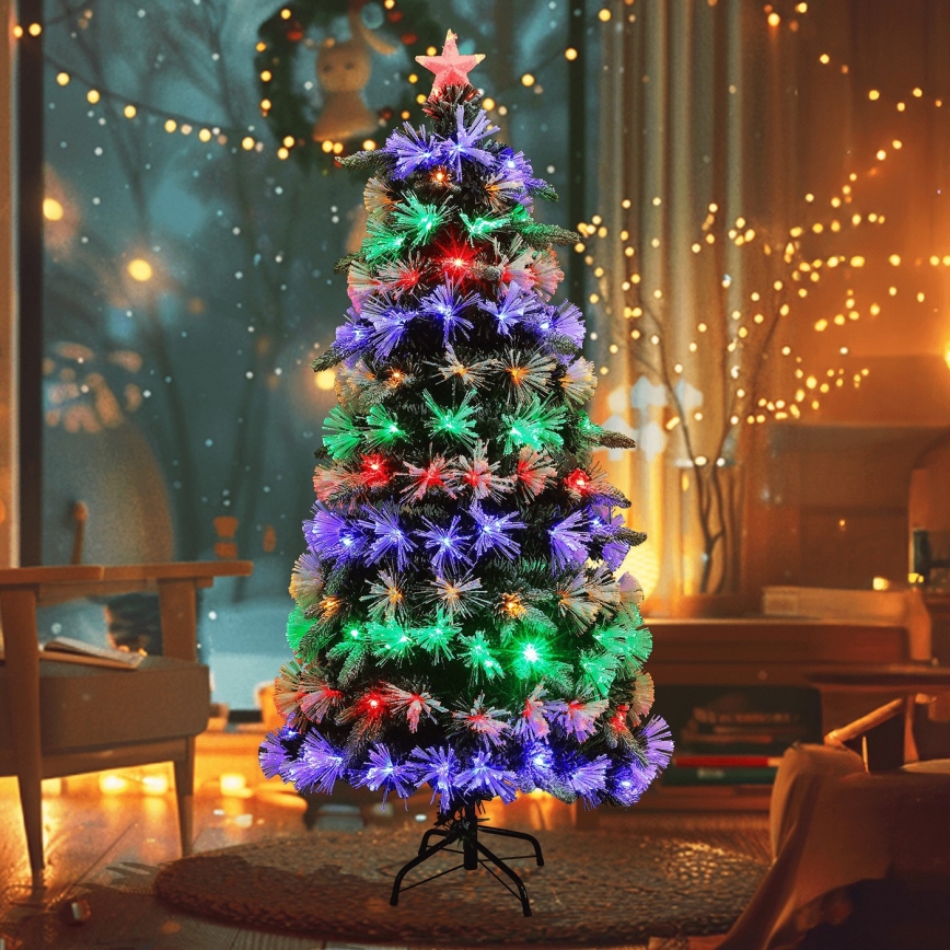 Aigostar - Árbol de Navidad LED para exterior 125 LED/8 funciones 1,2 m IP44 multicolor