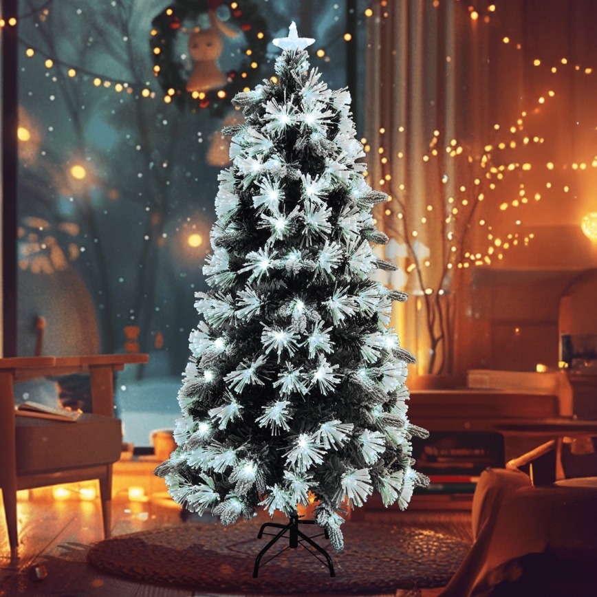 Aigostar - Árbol de Navidad LED para exterior 205 LEDs/8 funciones, 1,8 m, IP44, blanco frío