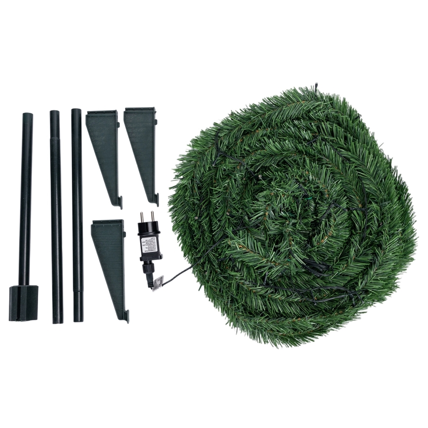 Aigostar - Árbol de Navidad LED para exterior 80xLED 1,2m IP44 verde blanco cálido