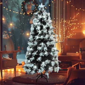 Aigostar - Árbol de Navidad LED para exterior, 85 LEDs/8 funciones, 0,9 m, IP44, blanco frío