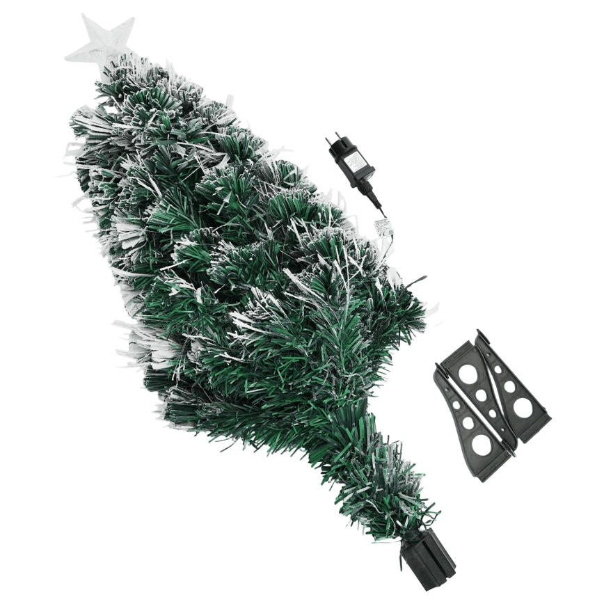 Aigostar - Árbol de Navidad LED para exterior, 85 LEDs/8 funciones, 0,9 m, IP44, blanco frío