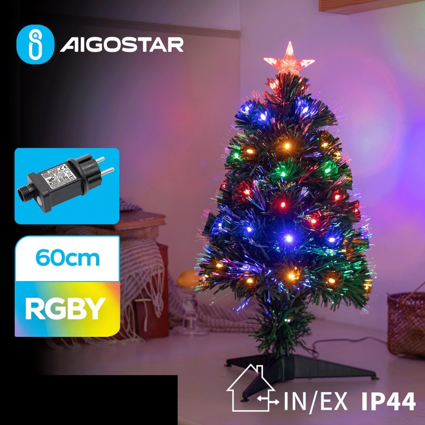 Aigostar - Árbol de Navidad LED para exterior LED/3,6W/230V 60 cm IP44 multicolor