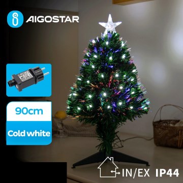 Aigostar - Árbol de Navidad LED para exterior LED/3,6W/230V 90 cm IP44 blanco frío