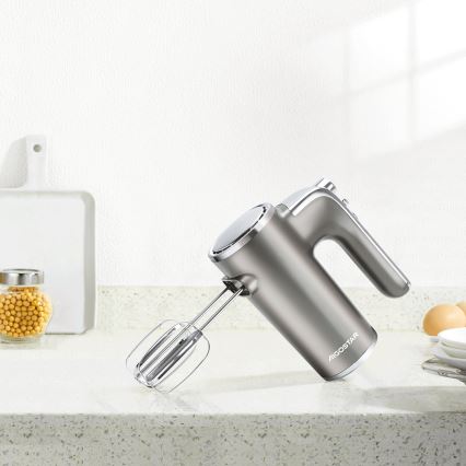 Aigostar - Batidora de mano 400W/230V gris/cromo mate