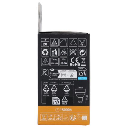 Aigostar - Bombilla LED RGBW regulable GU10/6W/230V 3000K + mando a distancia