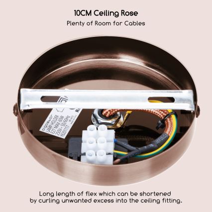 Aigostar - Cable de alimentación 1xE27/60W/230V cobre