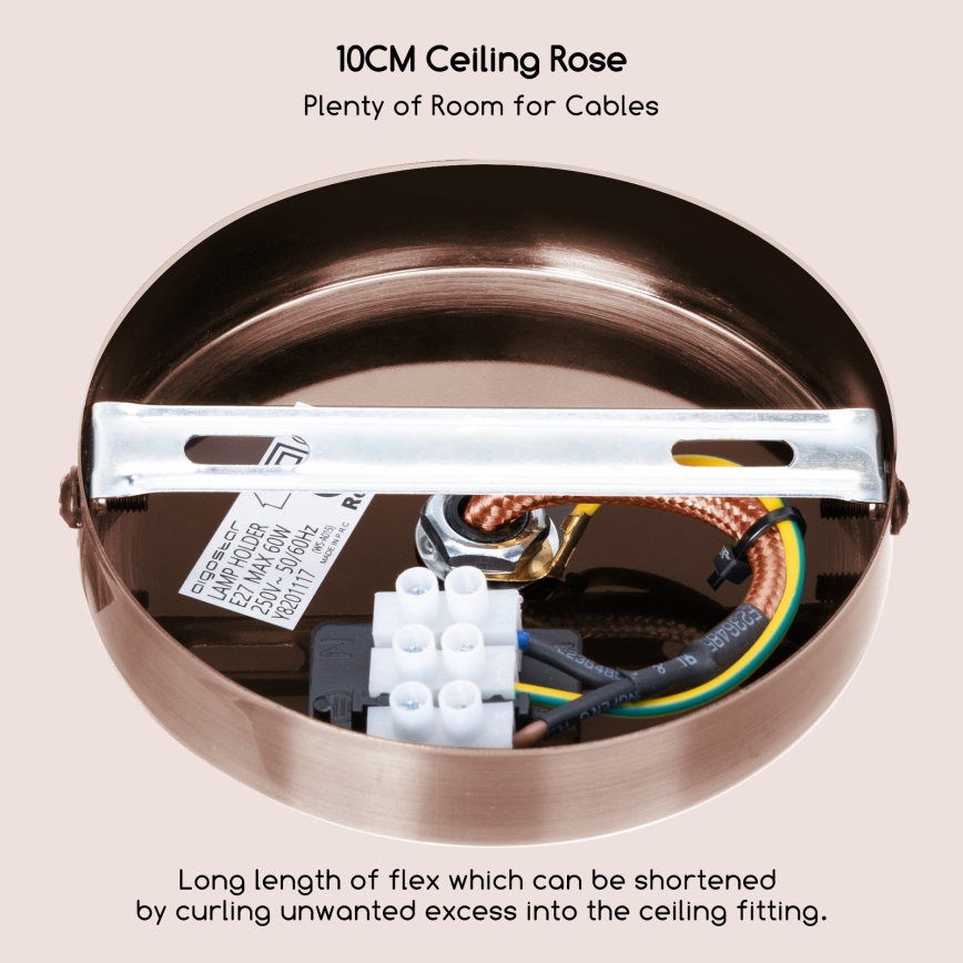Aigostar - Cable de alimentación 1xE27/60W/230V cobre