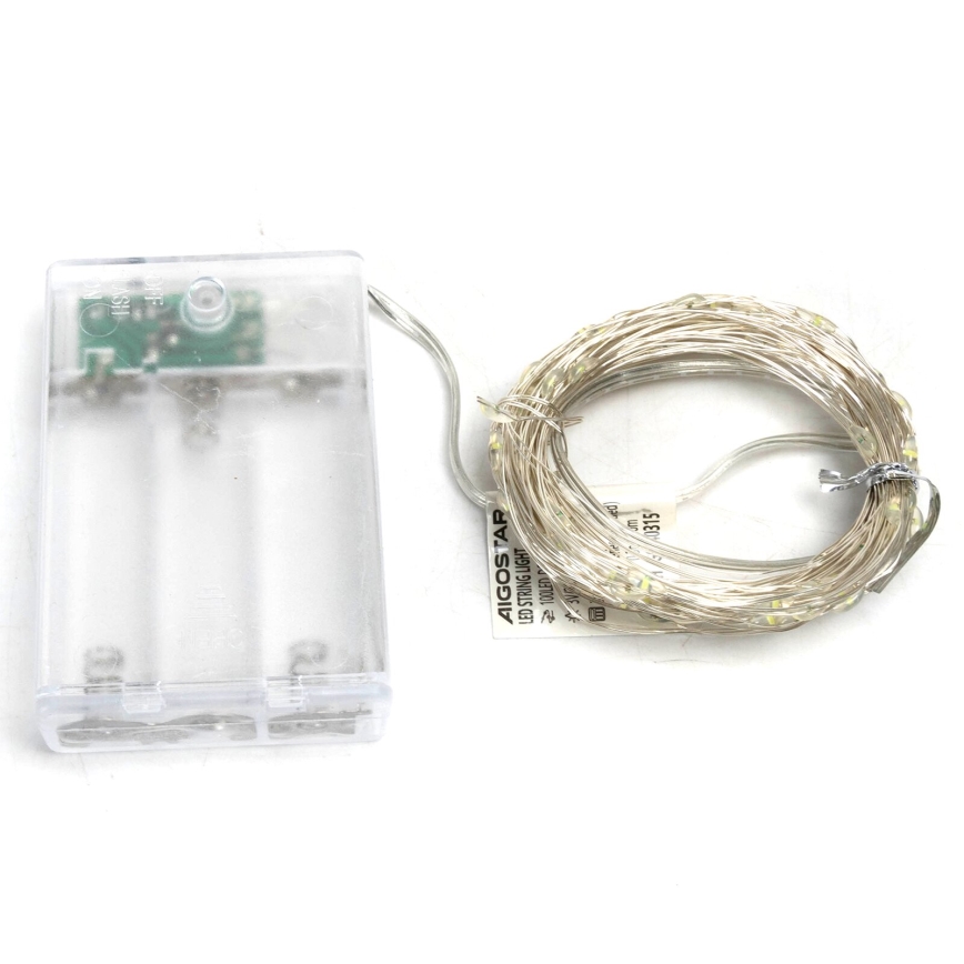 Aigostar - Cadena de luces de Navidad LED 100xLED/3xAA 10,3m blanco frío