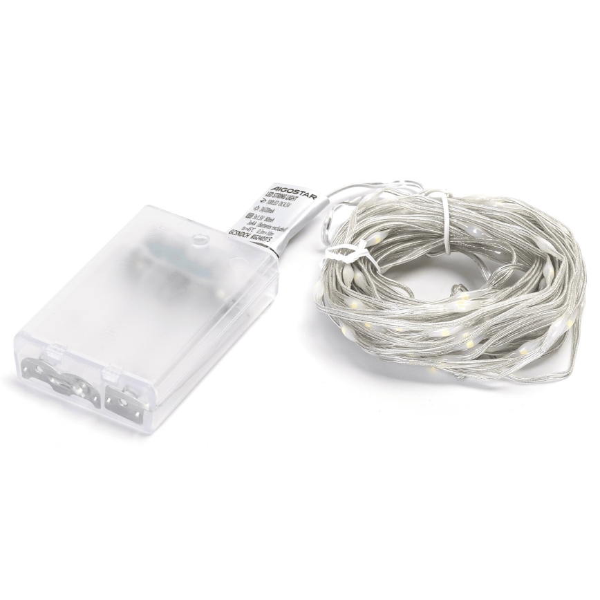 Aigostar - Cadena de luces de Navidad LED 100xLED/3xAA 10,3m blanco frío
