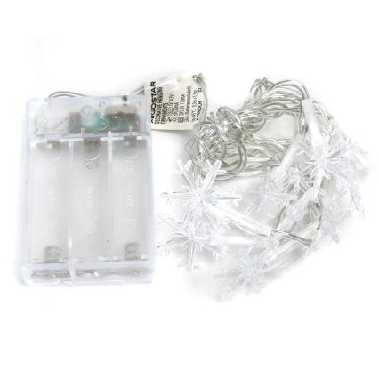 Aigostar - Cadena de luces de Navidad LED 20xLED/3xAA 3,3m copos de nieve