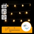 Aigostar - Cadena de luces LED 20xLED/3xAA 3,3m copos de nieve