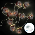 Aigostar - Cadena de luces LED navideña 20xLED/3xAA 3m blanco cálido Papá Noel
