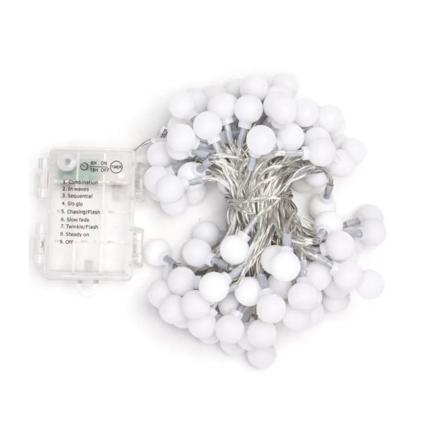 Aigostar - LED guirnalda navideña para exteriores 100xLED/3xAA/8 funciones 10,3 m IP44 multicolor