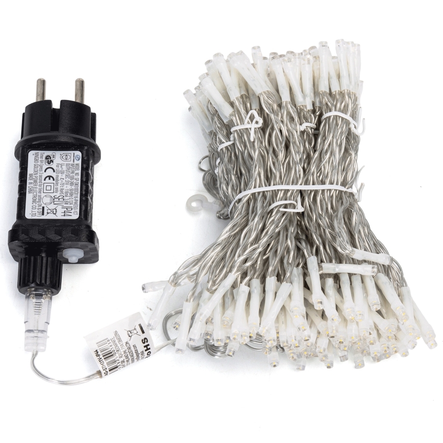 Aigostar - Guirnalda LED para exterior 234 LEDs/8 funciones 1,2x1,8 m IP44 blanco frío