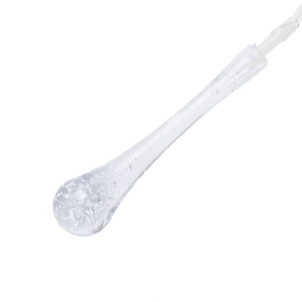 Aigostar - Guirnalda navideña LED para exterior 100xLED/8 funciones 3xAA 10 m IP44 blanco cálido gotas