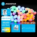 Aigostar - Cadena de luces LED para exterior 25xLED/3xAA/8 funciones 2,8 m IP44 multicolor