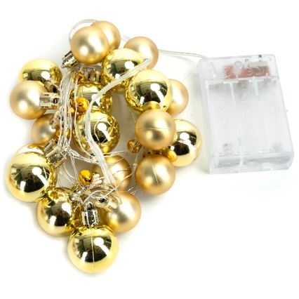 Aigostar - Cadena de luces LED para Navidad 20xLED/3xAA 2 m blanco cálido